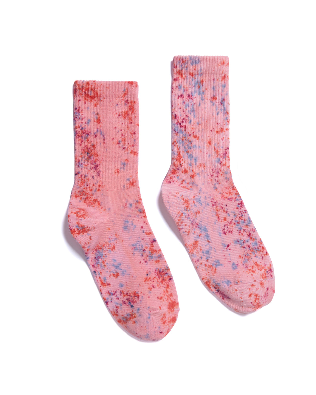 Pink Mix Speckle Hand-dyed Socks