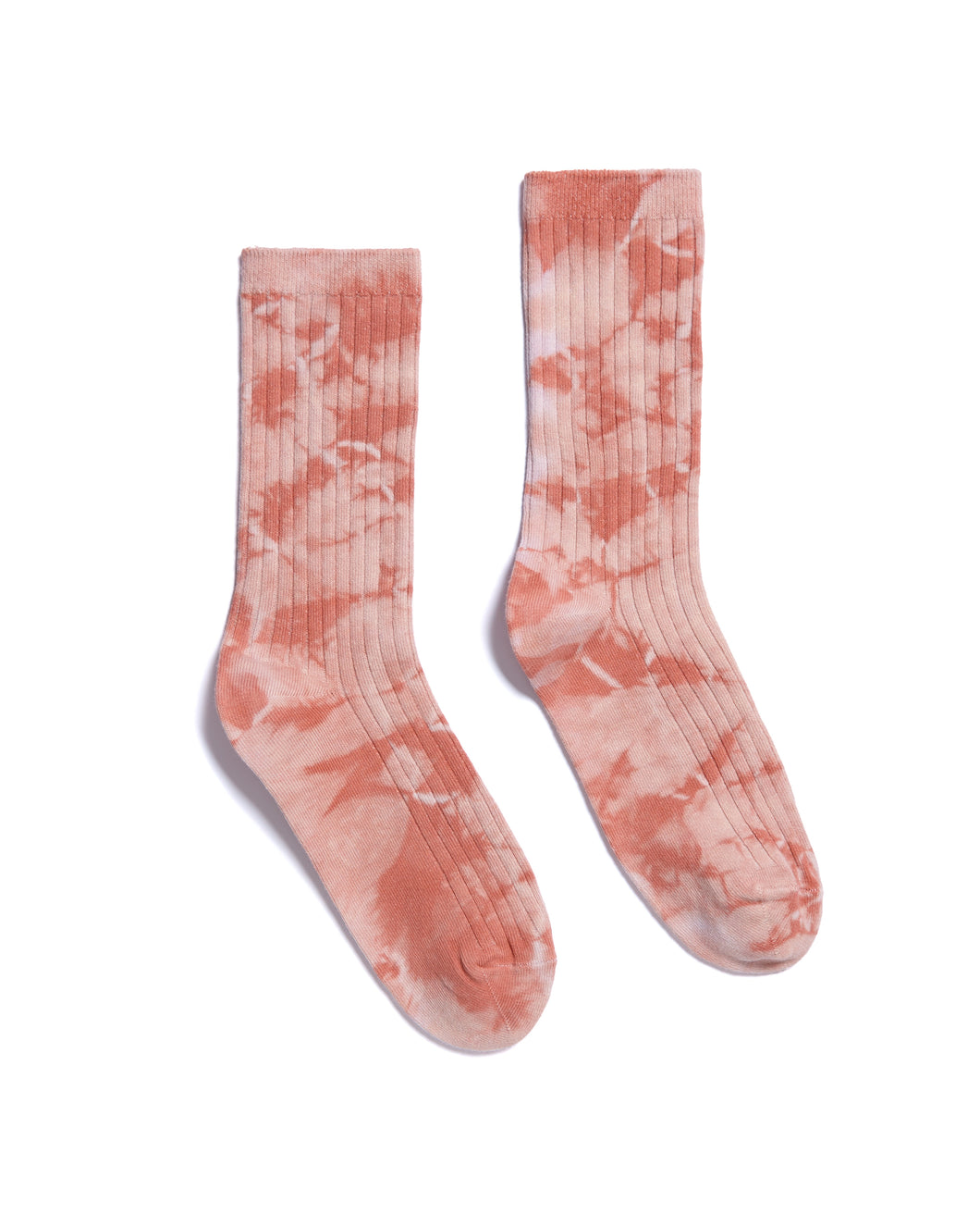 Chestnut Ribbed Tie-dyed Socks