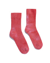 Load image into Gallery viewer, Ruby Ribbed Hand-dyed Socks
