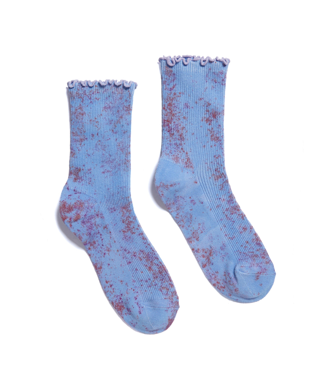 Crocus Frill Hand-dyed Socks