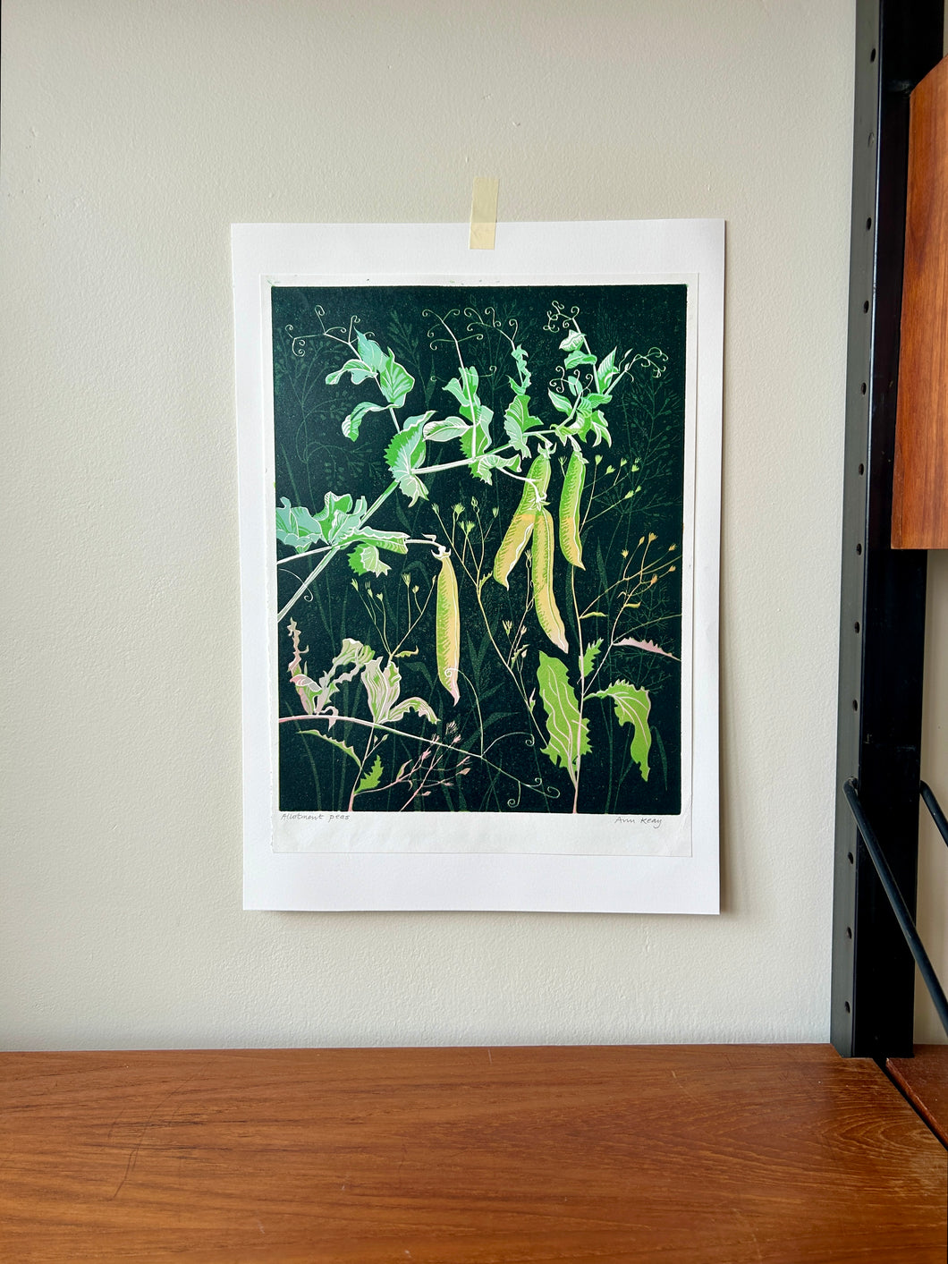 Allotment Peas - Linocut (2015)