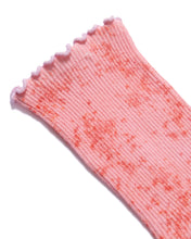 Load image into Gallery viewer, Powder Pink Speckle Frill Top Hand-dyed Socks
