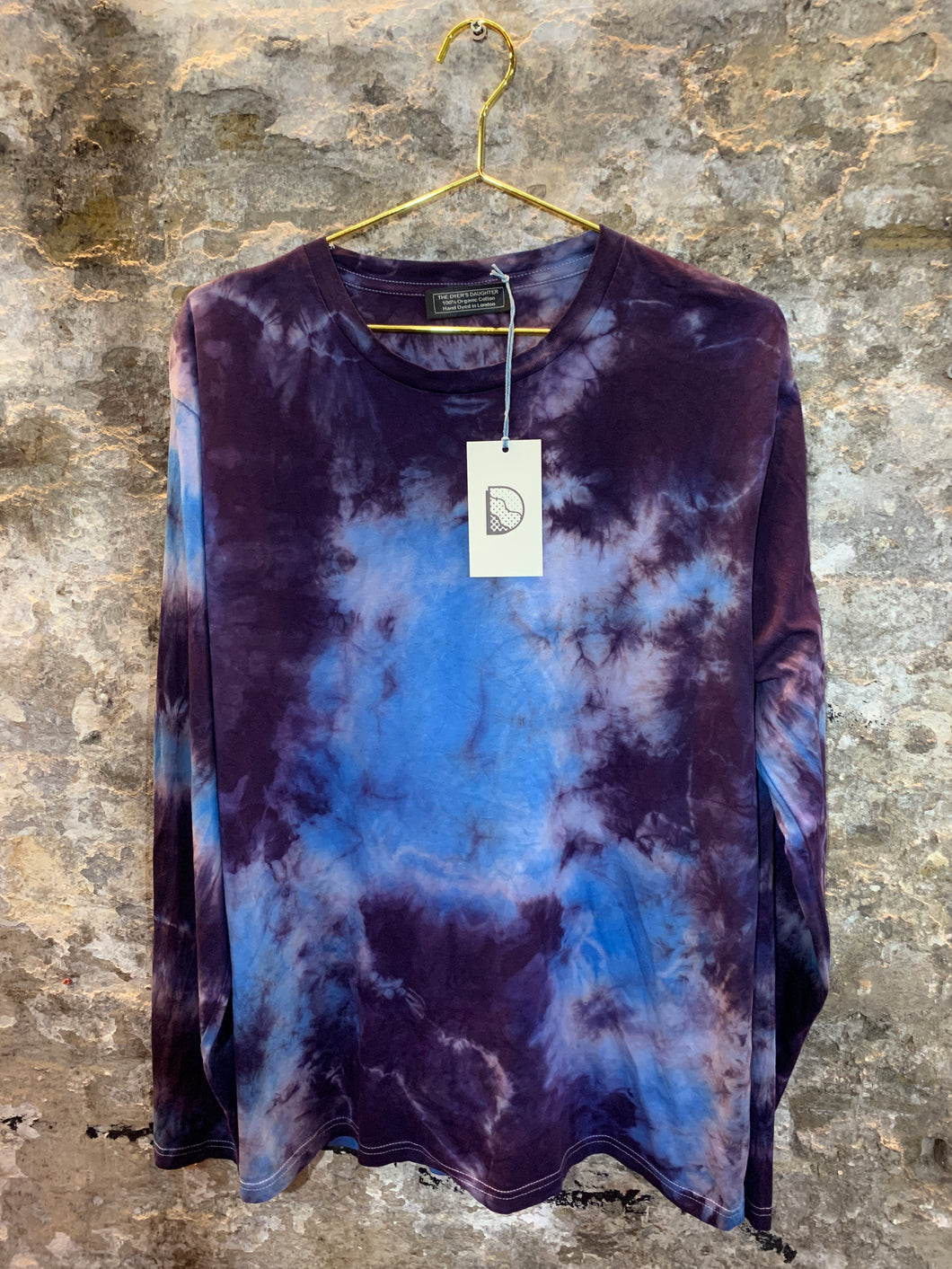 GLASTONBURY 100% Organic Cotton Light Weight Long sleeved Tie-Dyed Top